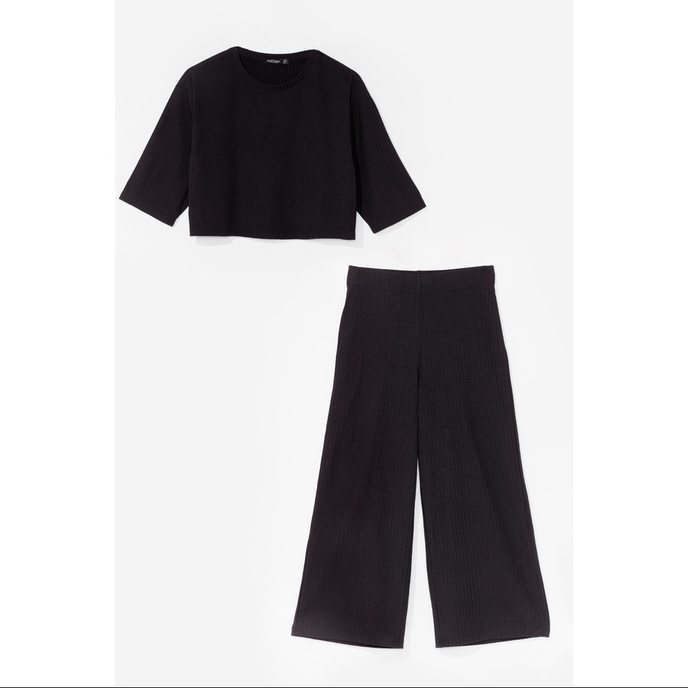 Crop top and culotte matching set